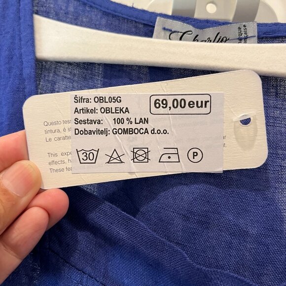 NWT Charlie Pure Linen Sleeveless Dress - Picture 4 of 5